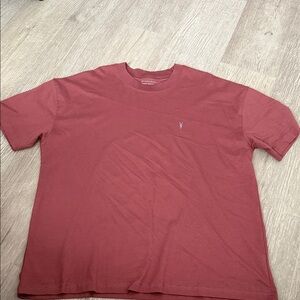 All Saints Brick Red Short Sleeve Tee